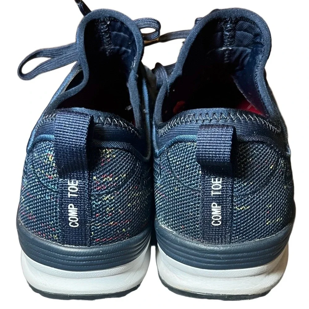 Skechers Womens Size 8 1/2 Work Shoes Steel Toe Safety Navy Blue Sneakers Safety